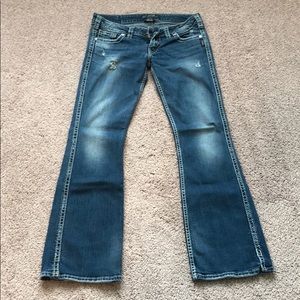Silver Twisted Jeans
